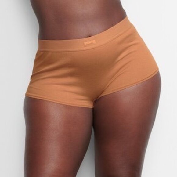 SKIMS Cotton Jersey Boy Shorts Camel 2X - Picture 2 of 11
